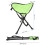 Taburete trípode plegable de capacidad 200 kg, verde, compacto 10