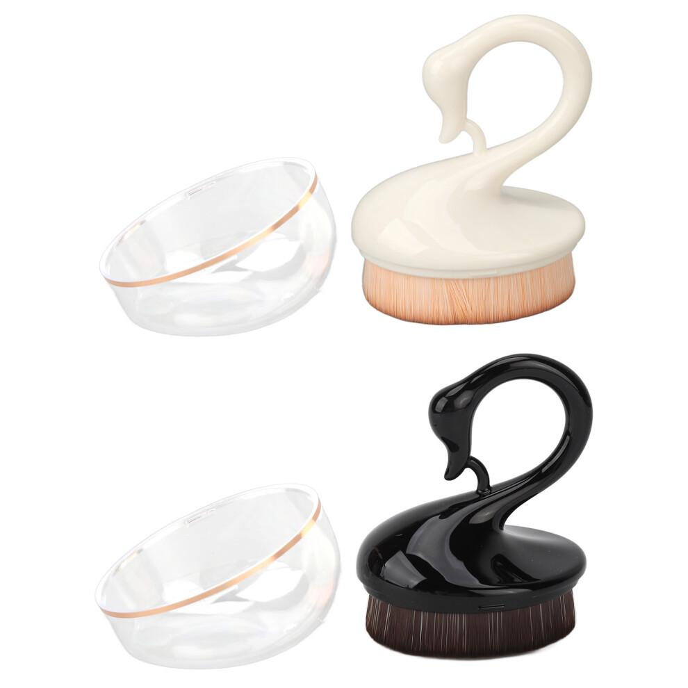2pcs Nail Dust Remover Brush Home Salon Portable Exquisite Fashionable Nail Powder Cleaner Brush Set