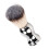 Brocha de afeitar con mango plateado - cerdas de nylon 11
