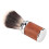 Brocha de afeitar - pelo de nylon, mango de madera/aluminio 14