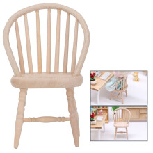 Silla para casa de muñecas de madera de abedul a escala 1:12 – Moderna