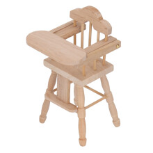 1/12 Puppenhausstuhl aus Birke, 5,2 5,5 9,7 cm
