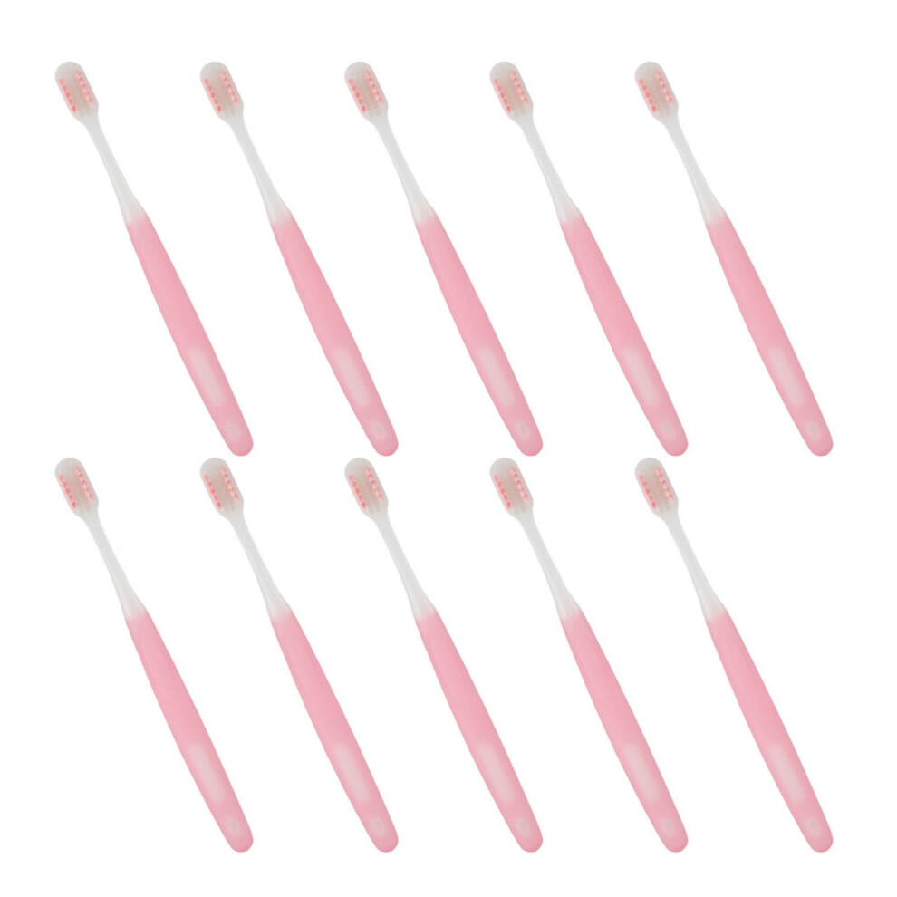 Pink 10 Pcs Interdental Tooth Brush Orthodontic Apparatus Cleaning Teeth Cleaning Toothbrush