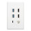 Placa de pared 6 puertos HDMI USB-C Ethernet para TV Proyector Computadora 2xHD 2xUSB3.0 1
