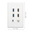 Placa de pared 6 puertos HDMI USB-C Ethernet para TV Proyector Computadora 2xHD 2xUSB3.0 5