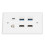 Placa de pared 6 puertos HDMI USB-C Ethernet para TV Proyector Computadora 2xHD 2xUSB3.0 16