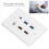 Placa de pared 6 puertos HDMI USB-C Ethernet para TV Proyector Computadora 2xHD 2xUSB3.0 6