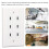 Tomacorriente USB Type-C de 6 puertos, montaje en pared 6