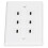 Tomacorriente USB Type-C de 6 puertos, montaje en pared 3