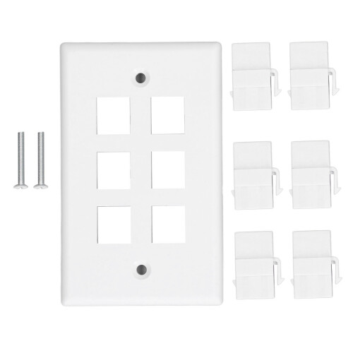 Tomacorriente USB Type-C de 6 puertos, montaje en pared 1
