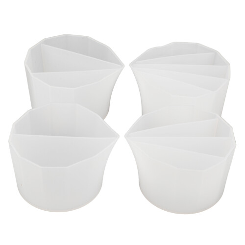 4 Stilarten Split-Becher aus Silikon, Gießbecher, wiederverwendbar 1