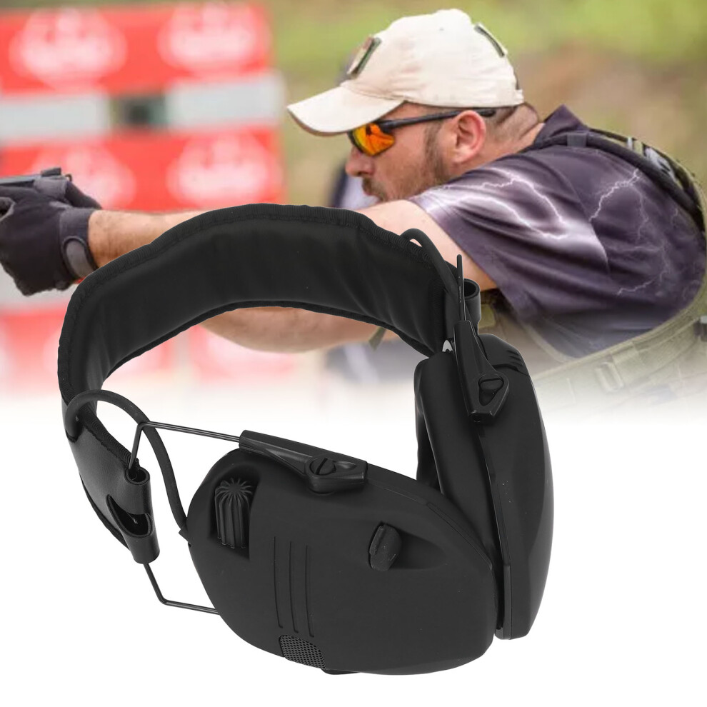 Electronic Earmuffs Hearing Protection Nrr 22Db 3.5Mm Headphone Safety Earmuff With Loudspeaker Function For Shooting Black 8711321119013