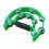 Pandereta de doble hilera verde 20x20x4.8cm 16