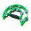 Pandereta de doble hilera verde 20x20x4.8cm 12