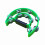 Pandereta de doble hilera verde 20x20x4.8cm 3