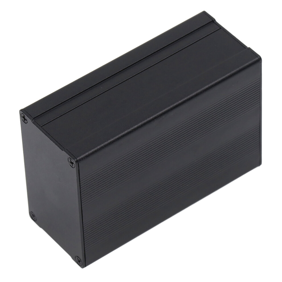 Aluminum Electric Box Waterproof Junction Enclosure Case Split Type For Diy 46X76x110mm Black Strip 3611321127498