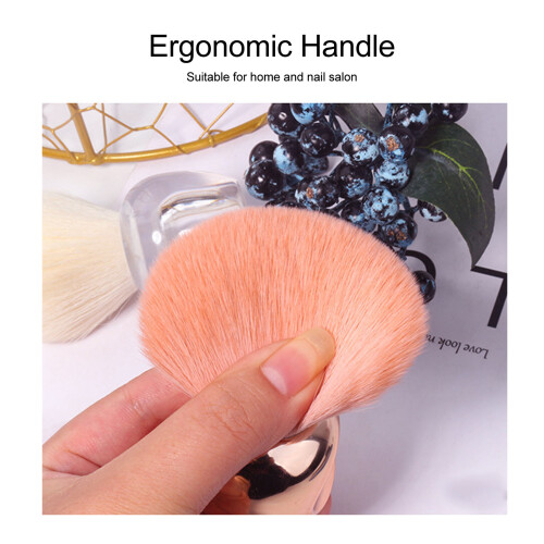 2 Stück Nagelstaubbürsten Roségold/Weiß 2
