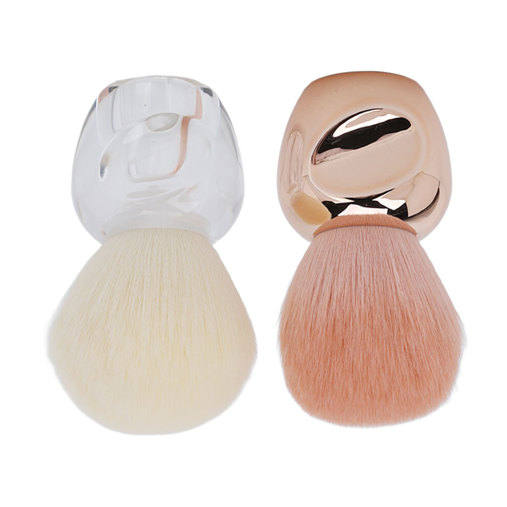 2pcs Nail Dust Cleaner Brush Exquisite Mellow Handle Soft Hair Nail Dust Powder Remover for Home Salon