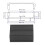 Caja de proyecto tipo split 35x76x100mm Aluminio negro 4