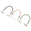 3 Stück Nylon- und Metallgeflechtete Gitarren-Patchkabel 12