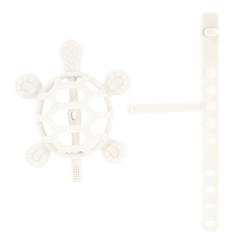 Mordedor de tortuga de silicona, libre de BPA, beige 1