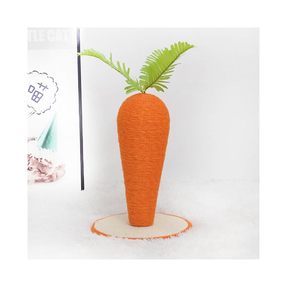 Cat Scratch Post Carrot Shape Soft Comfortable Vivid Lovely Thicken Durable Sisal Cat Scratcher Mat Large