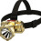 LED-Stirnlampe Mini 1200mAh 18650 USB Schwarz/Gold 1