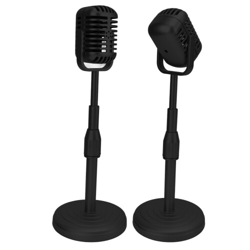 Mikrofon-Modell, 33-41 cm, Ø 11,5 cm, 361 g, Schwarz 2
