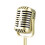 Altmodisches Mikrofon Modell Gold 11,5 cm 33–41 cm 10