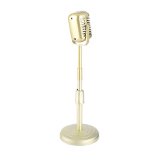 Altmodisches Mikrofon Modell Gold 11,5 cm 33–41 cm