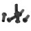 80 Stück Eisen Speichenkappen 14mm 2mm ID 14G Schwarz 5