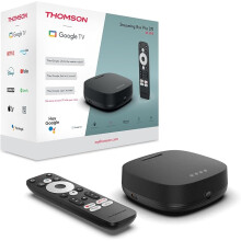 Thomson Streaming Box 270UK Plus - 4K UHD, Built-in Speaker & Voice Control, Google TV, Netflix, Disney+, 32GB, Chromecast Built-in