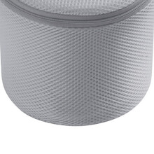 Grauer Mesh-Wäschebeutel mit Reißverschluss 17 15 cm, 160 g