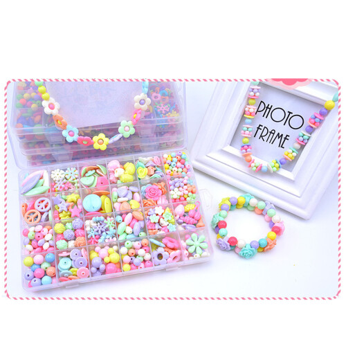 9 Stück Acrylperlen-Set 24 Fächer DIY Schmuck 2