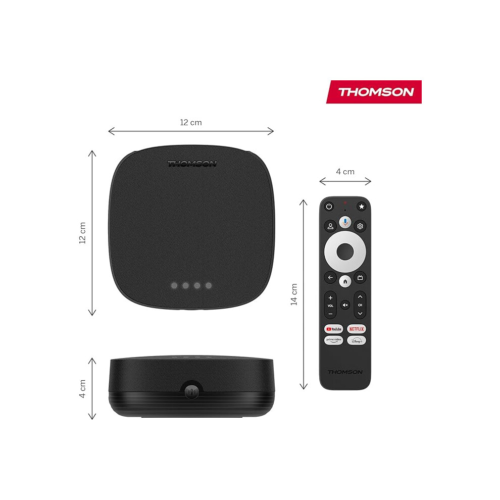 Thomson Streaming Box 270UK Plus - 4K UHD, Built-in Speaker & Voice ...