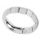 Pulsera de terahercios, cuentas rectangulares, plateada, tamaño 3