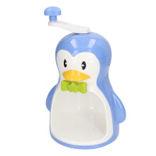 Shaved Ice Machine ABS Penguin Shape Blue Household Portable Manual Snow Cone Maker Machine with Container Kitchen Accessories