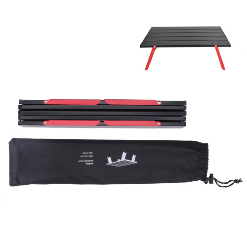 Mini tragbarer Aluminium-Camping-Tisch 40,5  29  13 cm 1
