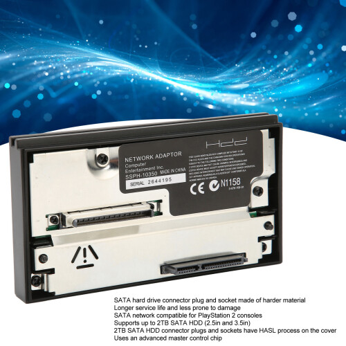 SATA Interface Network Adapter Set Professional HDD Hard Disk Adapter with 16MB FMCBV1.953 Memory Card for PS2 2