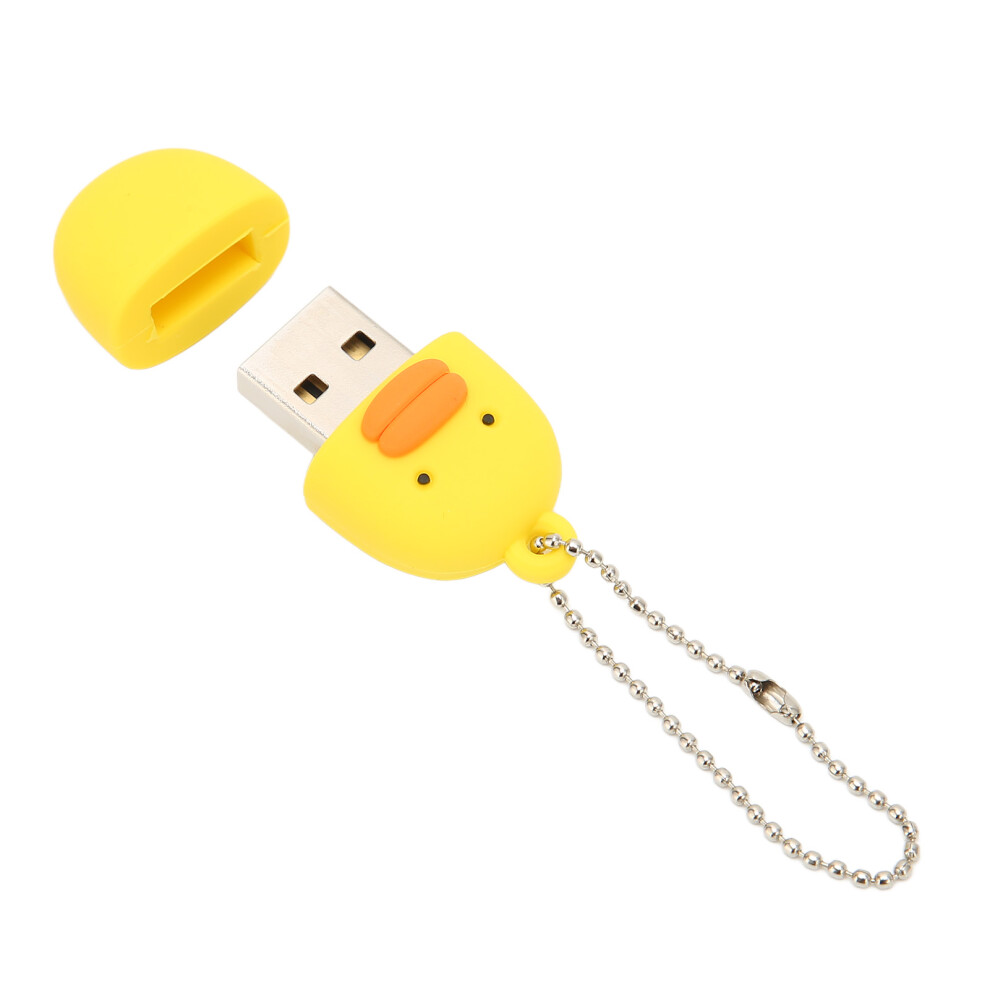 Cartoon Flash Drive Cute Duck Shape Anti Electromagnetic Interference Usb2.0 Flash Drive Memory Device Sausage Duck 64Gb Yellow 7891321141014