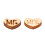 1000 piezas confeti de corazones MDF 1,2 cm natural 12