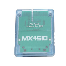 MX4SIO Speicherkarten-Adapter, transparent PS2, blau