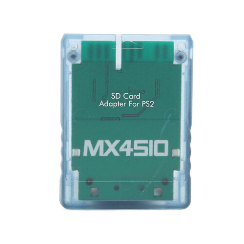 MX4SIO Speicherkarten-Adapter, transparent PS2, blau 1