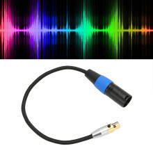 XLR-Männlich auf Mini-XLR-Weiblich Kabel 0,3 m / 1,0 ft Nylon/Legierung