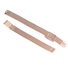 Correa de reloj de acero inoxidable con malla en oro rosa 0,31 pulgadas