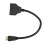 Divisor HDMI 1 entrada 2 salidas, Cable de 20 cm, Negro 8