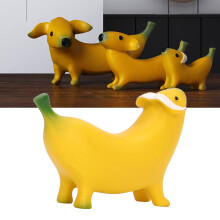 S Banana Dog Skulptur Harz 8x6cm/3.1x2.4in