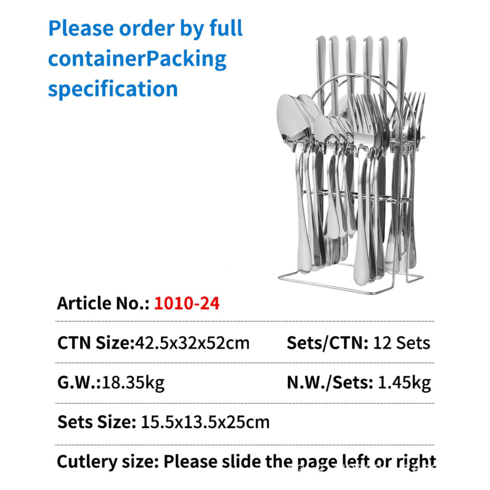 24pcs Hanging Flatware Set Eco Friendly Hanging Stainless Steel Flatware Set with Gift Box for Give Gifts 1010 Silver 24 Piece Hanging Flat