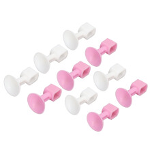 Türhalter aus rosa-weißem Gummi, 10 Stück, 5 cm
