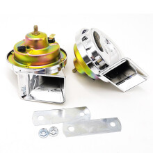12V 2Pcs Loud Air Electric Snail Horn Dual Tone Snail Horn for Motorcycles Cars Small Yact